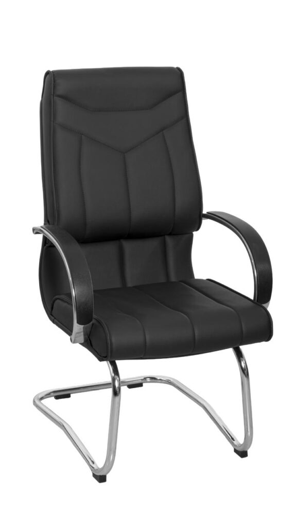 Cód.: 5.217 - Cadeira LUNA Interlocutor SKIcromada e braço alumínio